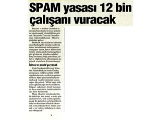 Spam yasası 12 bin çalışanı vuracak